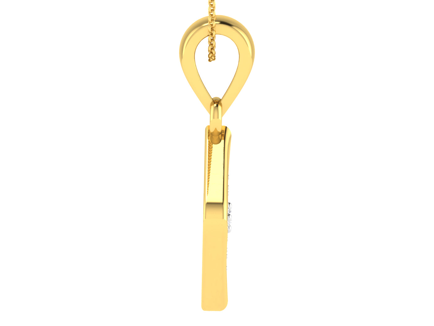 Nidal Jewels | Radiant Frame Gold & Diamond Pendant - Nidal Jewels